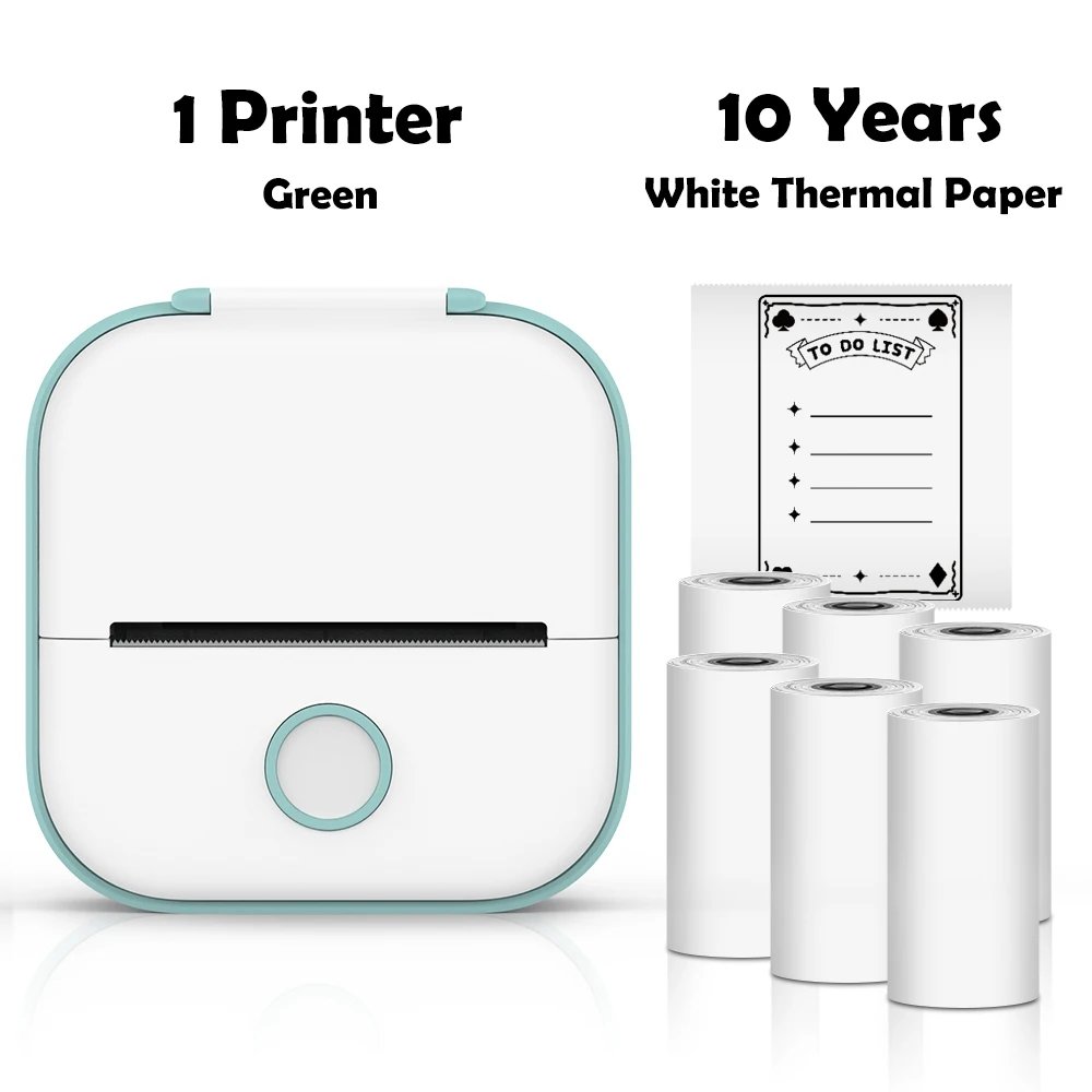 Green with 6 Paper