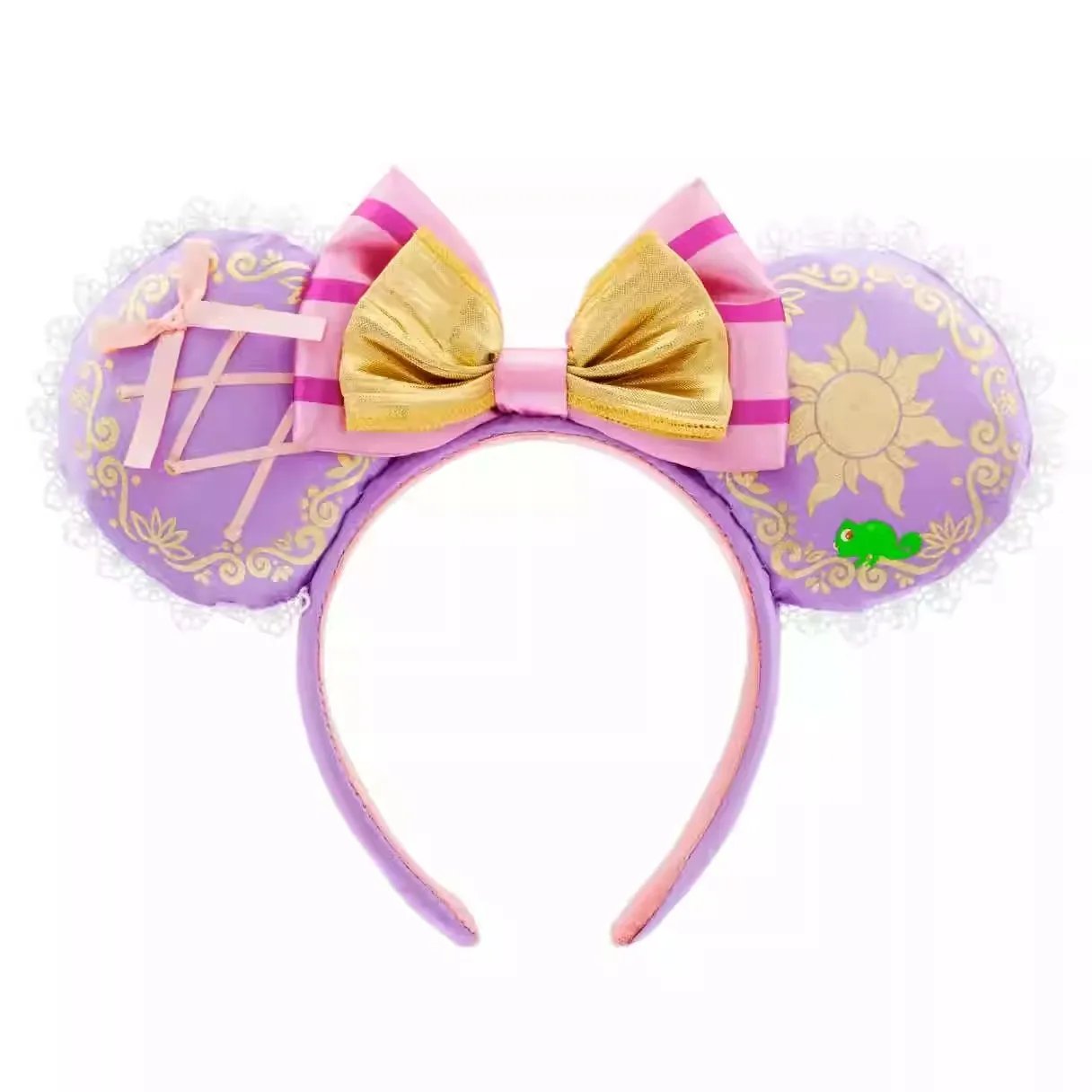Disney Mickey Mouse Ears Headband 2025 Cinderella Rapunzel Princess Bow Minnie Ear Headwear for Adult Kids Holiday Hairband