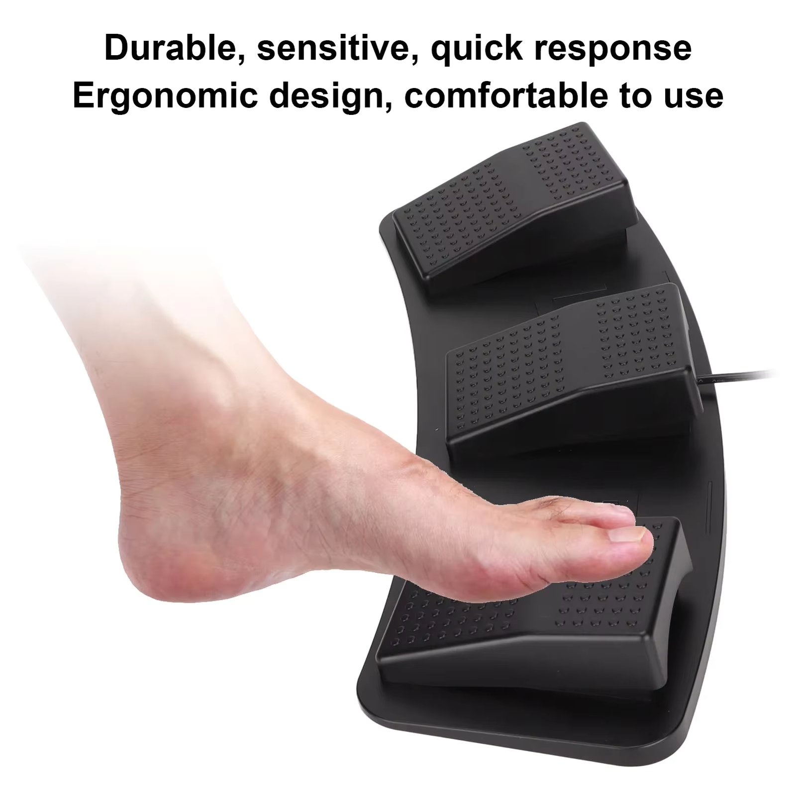 Three-foot switch pedal Multi-functional ergonomic three-foot switch pedal for playing games Factory tested (mechanical switch)