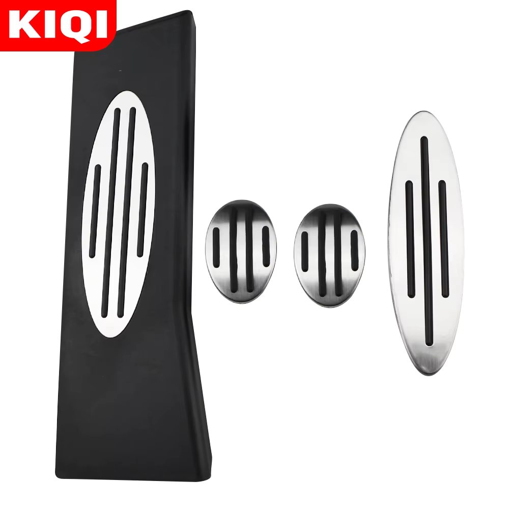 KIQI Car Gas Fuel Brake Pedals Dead Pedal Pads Cover for Mini Cooper JCW R56 R60 R61 F54 F55 PACEMAN COUNTRYMAN CLUBMAN ROADSTER