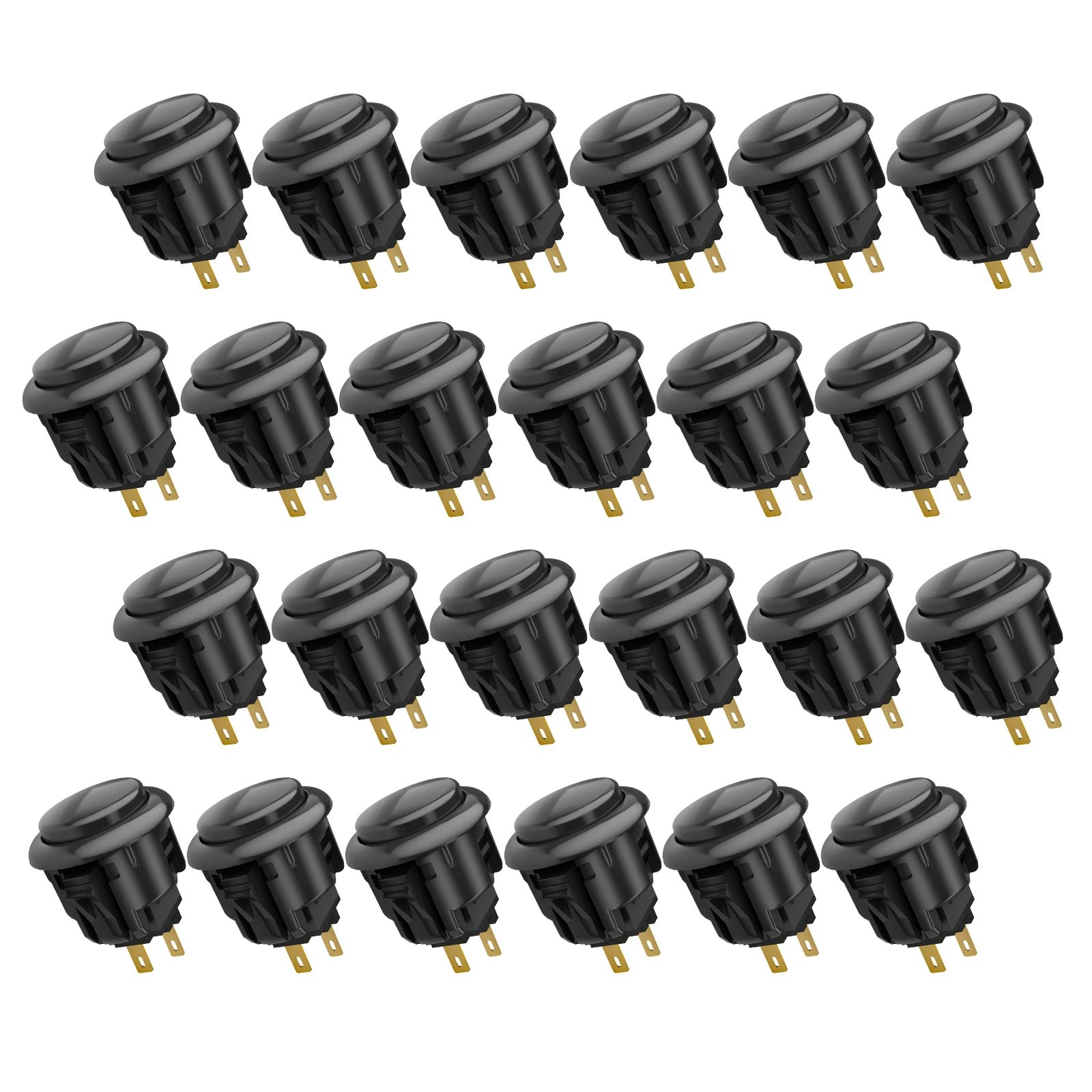QANBA D-lite Arcade Buttons Snap-In Arcade Game Sticks DIY Kit 30mm 24mm (Boxed)24Pcs