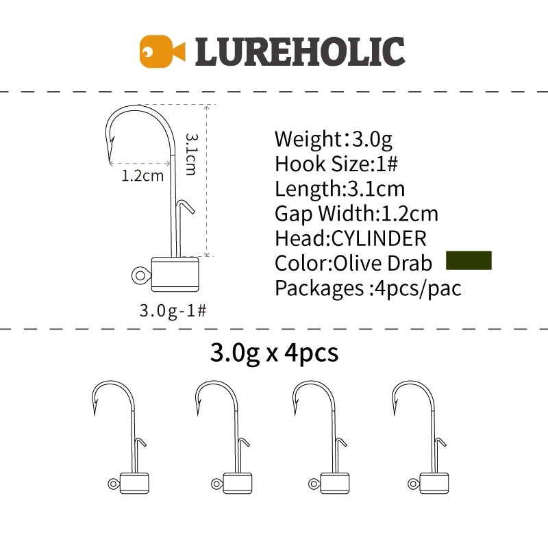 3g4pcs  Olive Drab