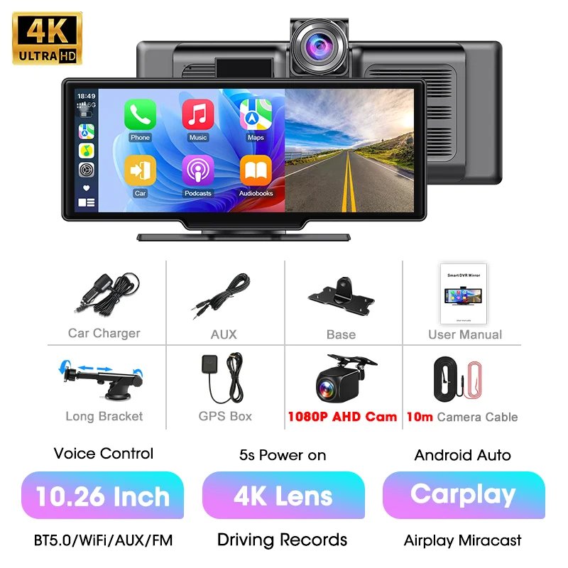 4K DVR-GPS-10m Cam