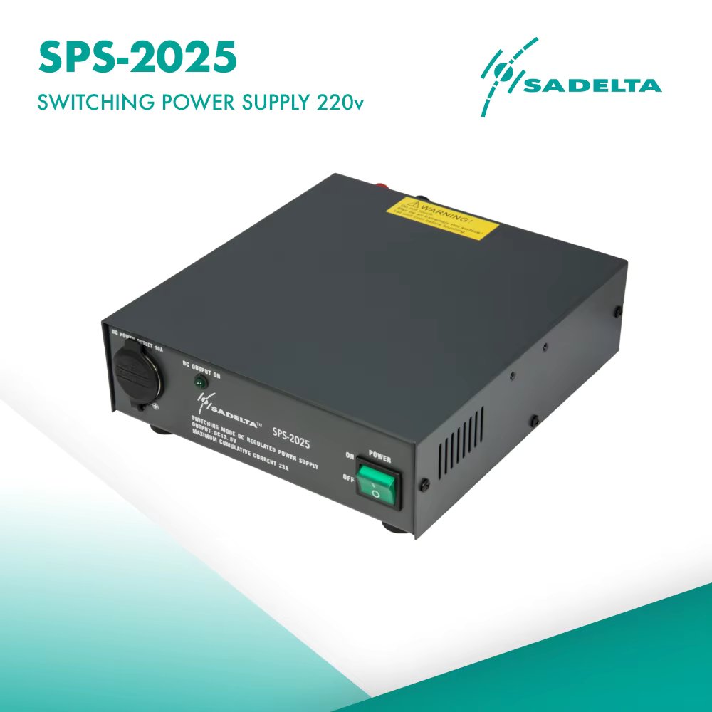 SADELTA SPS2025 power supply for radio communication voltage 220 to 13,8 Volt, amperage 25A