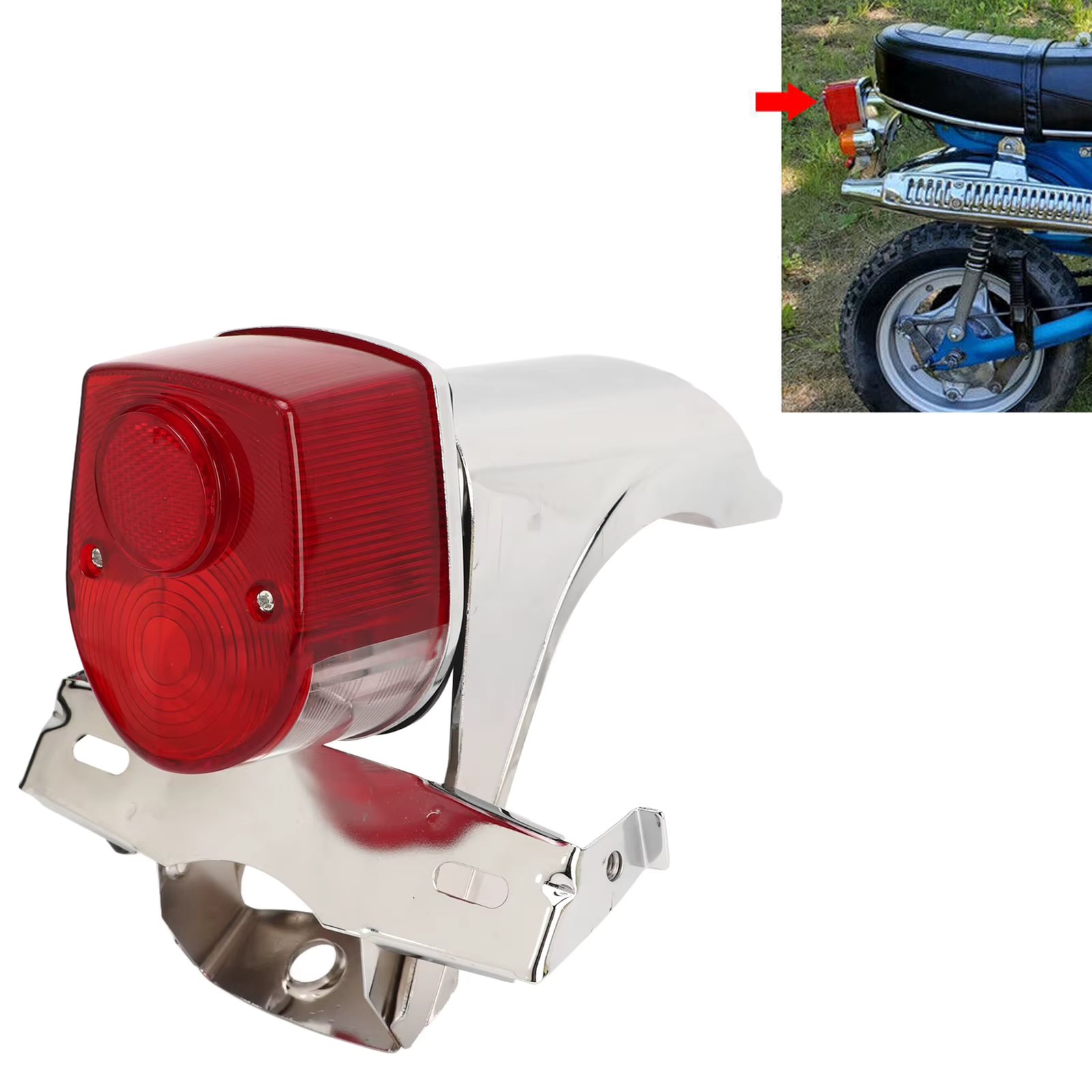 84701 098 000 Motorcycle Tail Light with License Plate 84701 098 000 Fit For DAX ST50 ST70 CT50 CT70 Trail