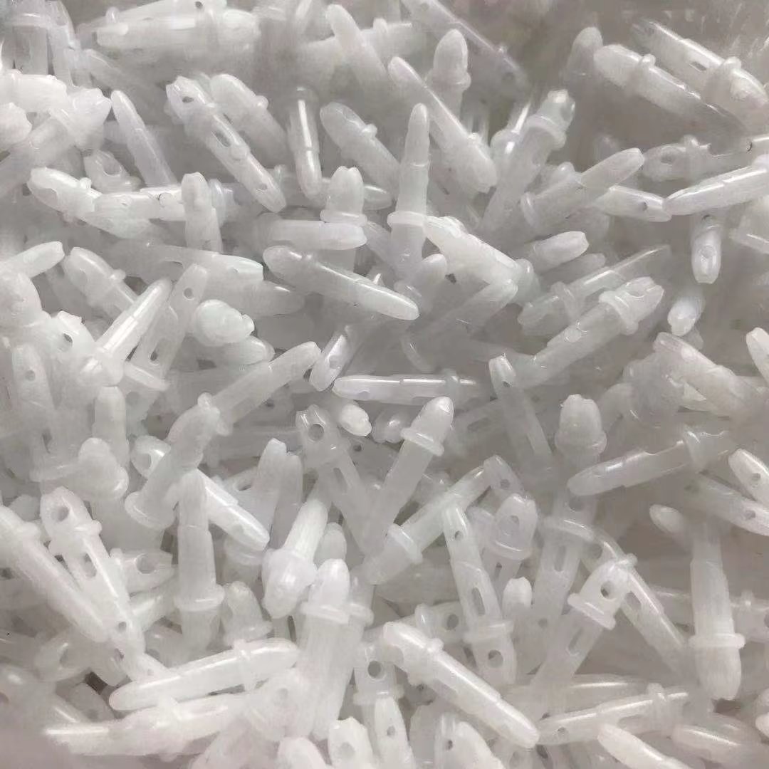 100PCS White Round Plastic Slide Parts Snapper Silicone Skirts and Rubber Tie Fixed Parts Saltwater Fishing Lure Accessories