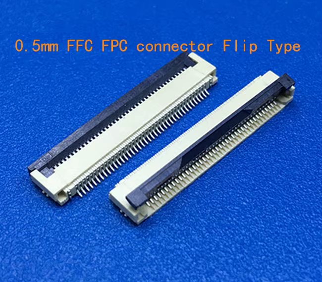 100pcs FFC / FPC connector 0.5mm 4 Pin 5 6 7 8 10 12 14 16 60P Drawer Type Ribbon Flat Connector Top upper lower Contact