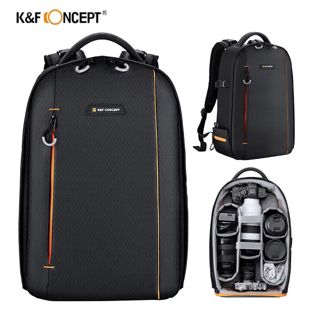 K&F Concept Professional Camera Backpack Large Capacity Waterproof Photography Bag DSLR Camera 15.6" Laptop Tripod Bags