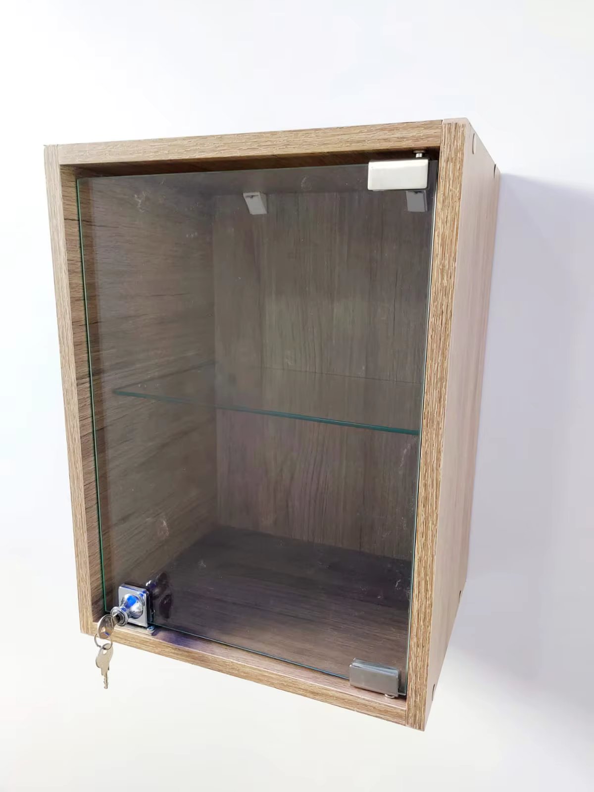 Compact Display Showcase 44x33x25 cm with Elegant Woody design