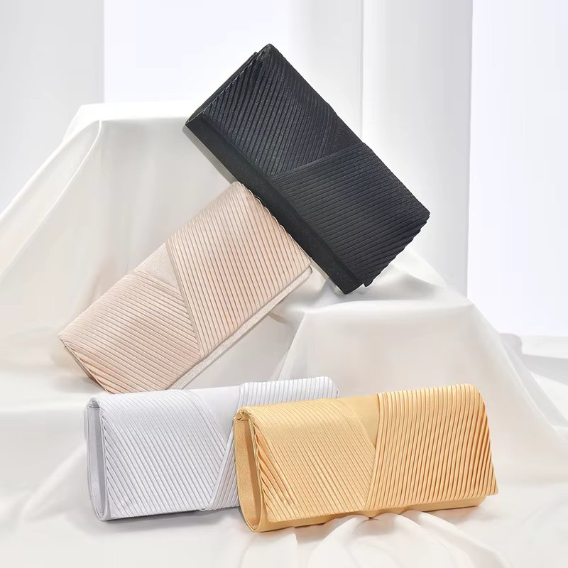 New pleated dinner bag Vintage banquet storage bag Beautiful gift bag for women for various festivals Wedding party evening bag