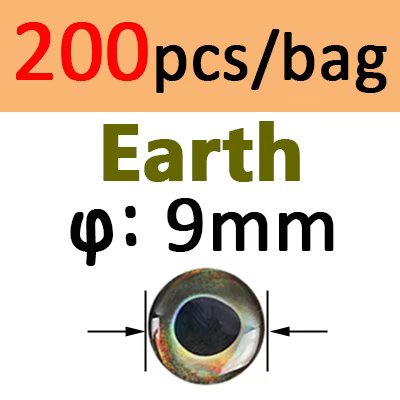 200pcs 9mm EARTH