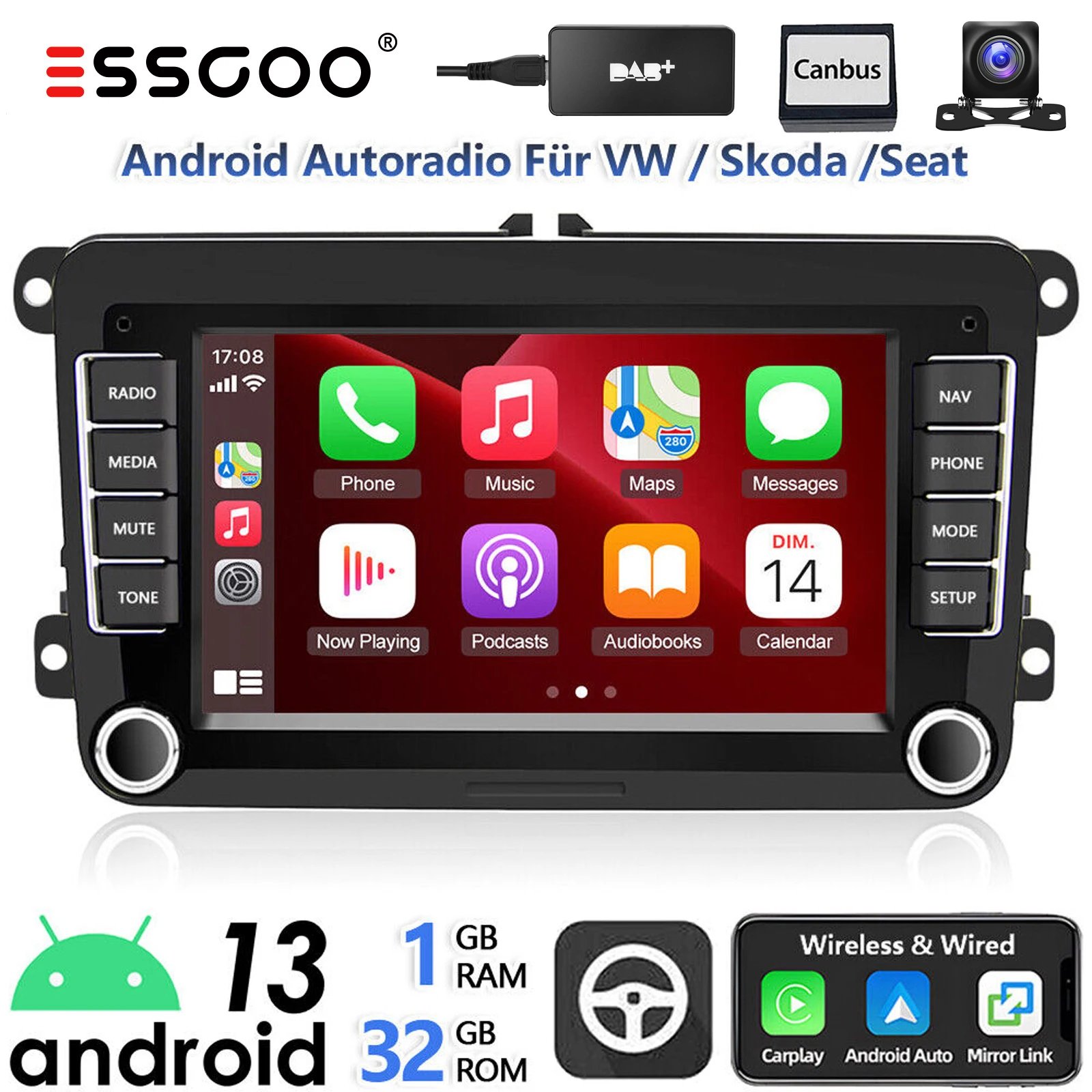 1-32 Carplay DAB Cam