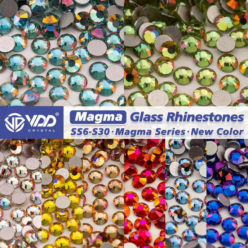 VDD SS6-SS30 New Magma-Color Glass Rhinestones Crystal Flatback Strass Stones Glitter DIY Crafts Decoration Nail Art Accessories