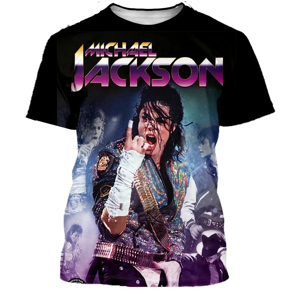 Michael Jackson inspired Harajuku Style 3D Printed Fashionable men's T-shirt Huge Fan Base Summer Streetwear Casual Hip-Hop