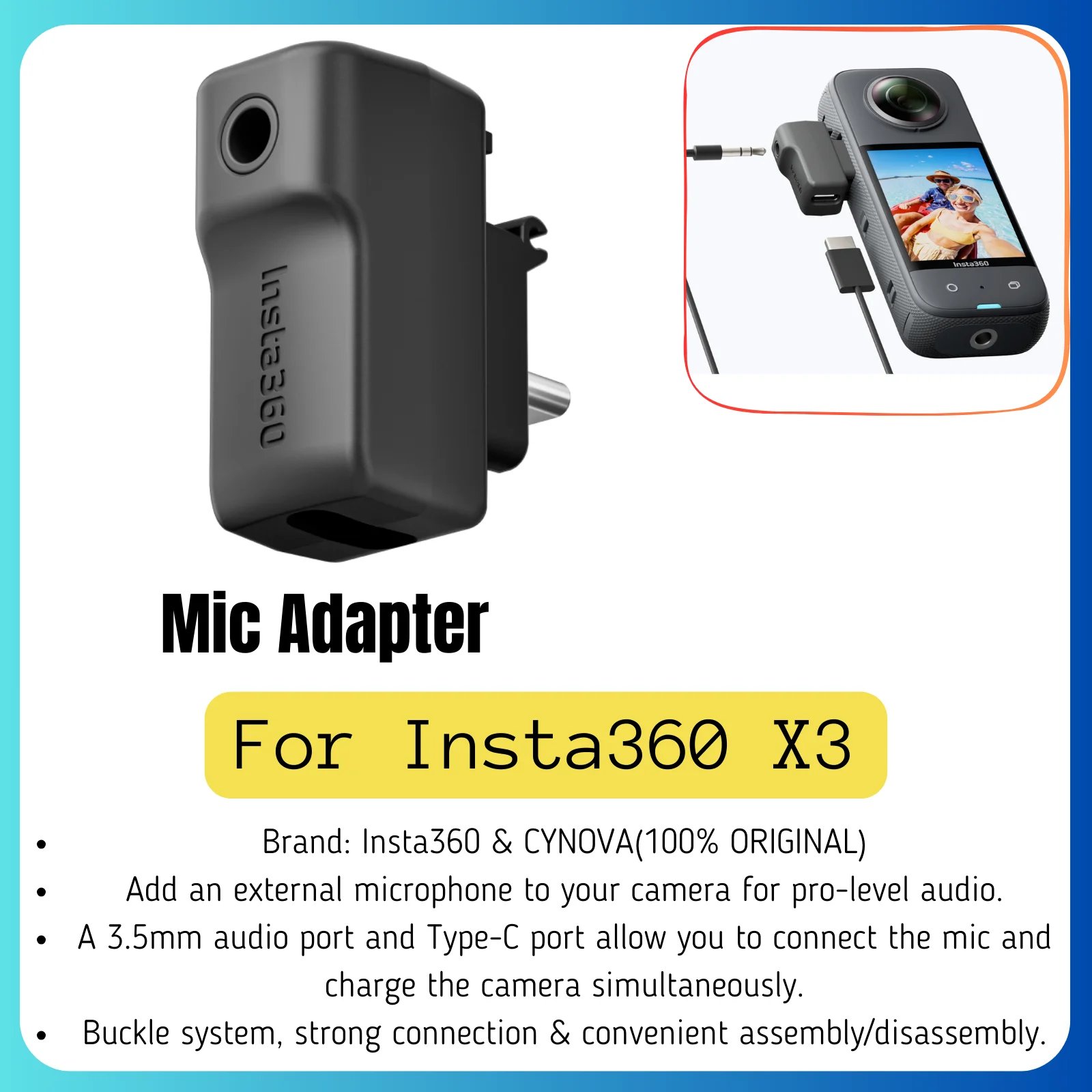X3 Mic Adapter