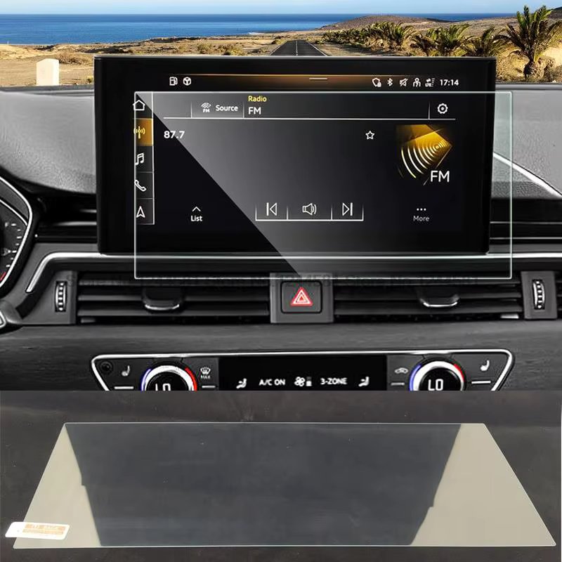 Tempered glass screen protector film For Audi Q5 2021-2023 10.1 inch Car infotainment radio GPS Navigation Interior Accessories