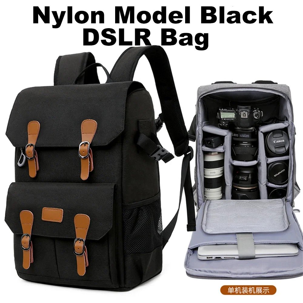 Photography Classic Batik Canvas Backpack USB Port Fit 15.6inch Laptop Waterproof Men Camera Bag Carry Case for DSLR Drones