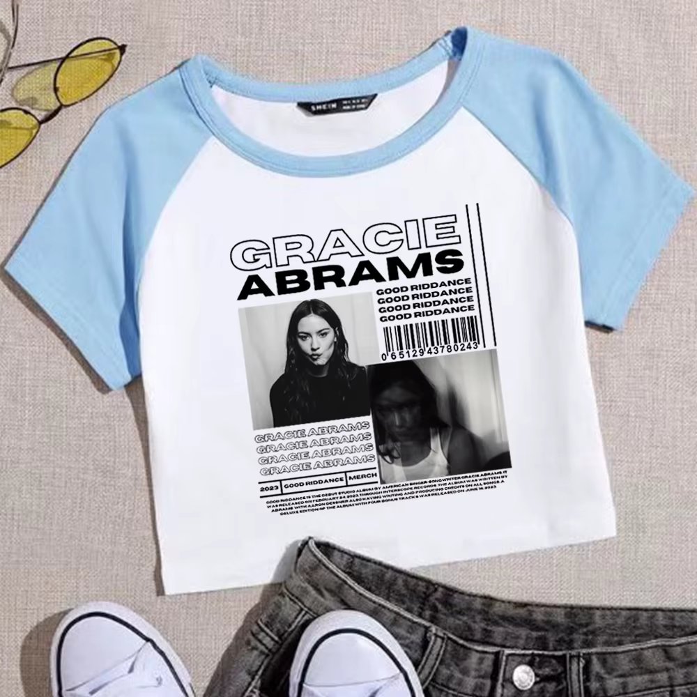 Gracie Abrams Crop Tops Gracie Abrams Tour Gracie Abrams Fan Gift Gracie Abrams Merch O-Neck Short Sleeves Crop Tops
