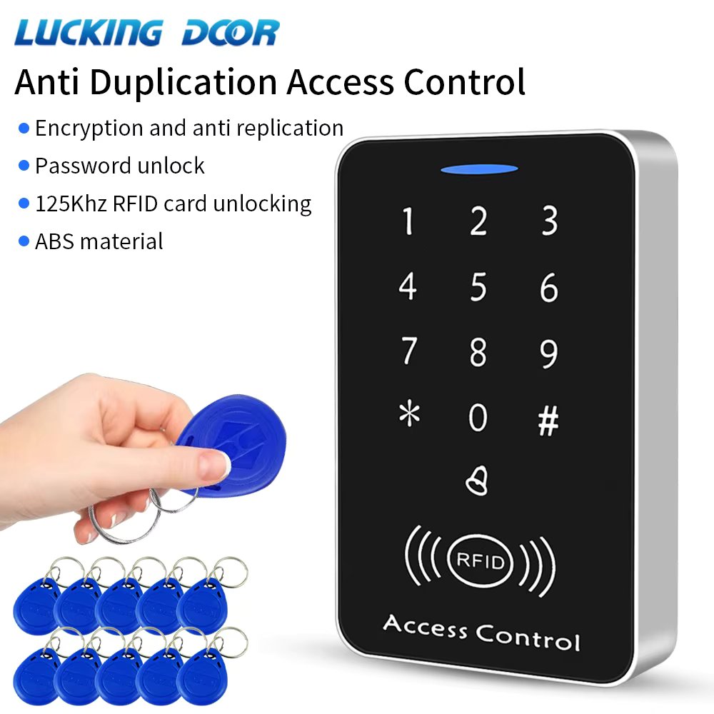 Anti-copy Encrypted Standalone Access Controller 125Khz RFID Access Control Keypad Digit Panel Card Reader For Door Lock System