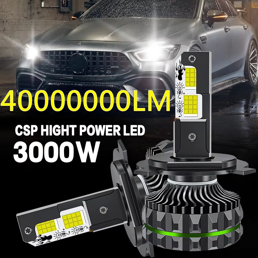 YIBAINEC 3000W High Power Lighthouse Lamp Bulb for Car 6500K H7 Led Canbus H1 H3 H11 H8 H9 9005 9006 HB3 HB4 12V 24V Auto Lamp