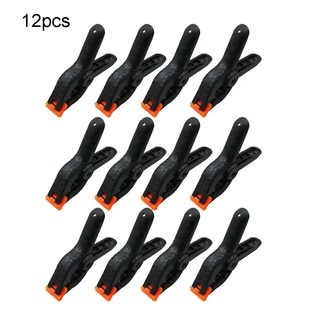 12pcs Woodworking Spring Nylon Clamp Clips For Photography Backdrops Woodworking Crafts More Hardware Woodworking Hand Tools