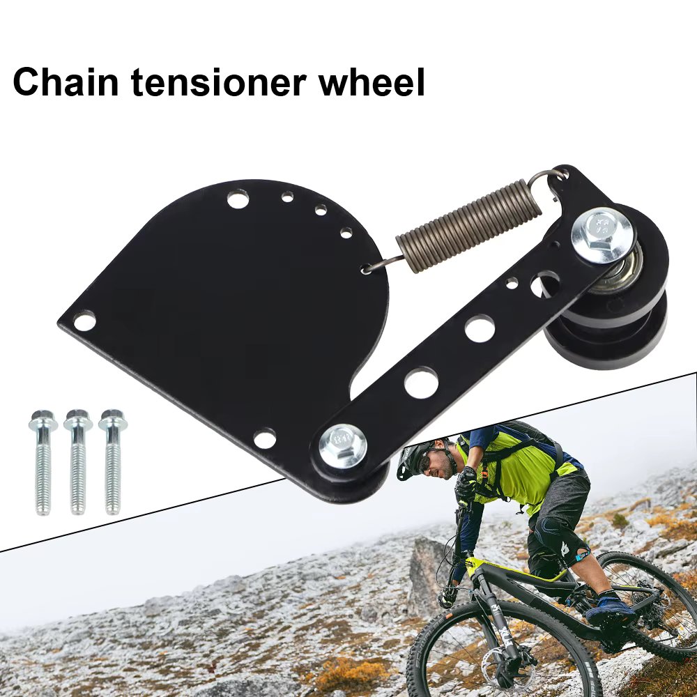 Black Eletric Bike Kit Chain Tensioner Fit 49cc 66cc 80cc 2 Stroke Engine Motorized Bicycle Spring Loaded Chain Tensioner