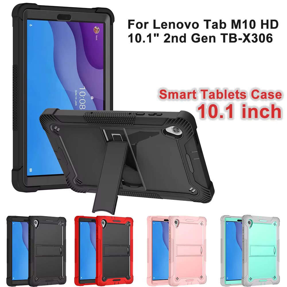 Stand Case For Lenovo Tab M10 HD 10.1" 2nd Gen ，Heavy Duty Shockproof Protective Cover，Compatible Model:TB-X306 TB-X306F