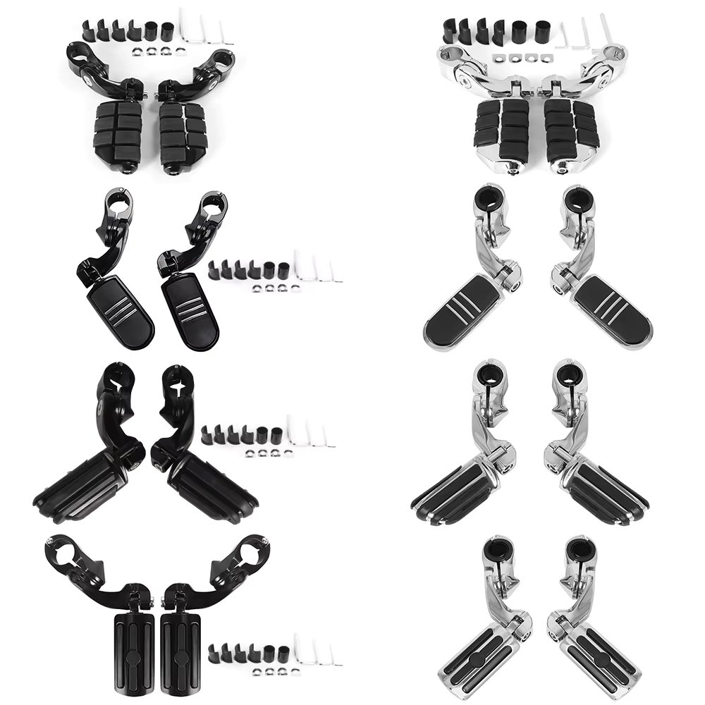 1 1/4" 32mm Motorcycle Foot Rest Highway Engine Guard Foot Pegs Mount Footrest For Harley Touring Honda Kawasaki Suzuki Yamaha