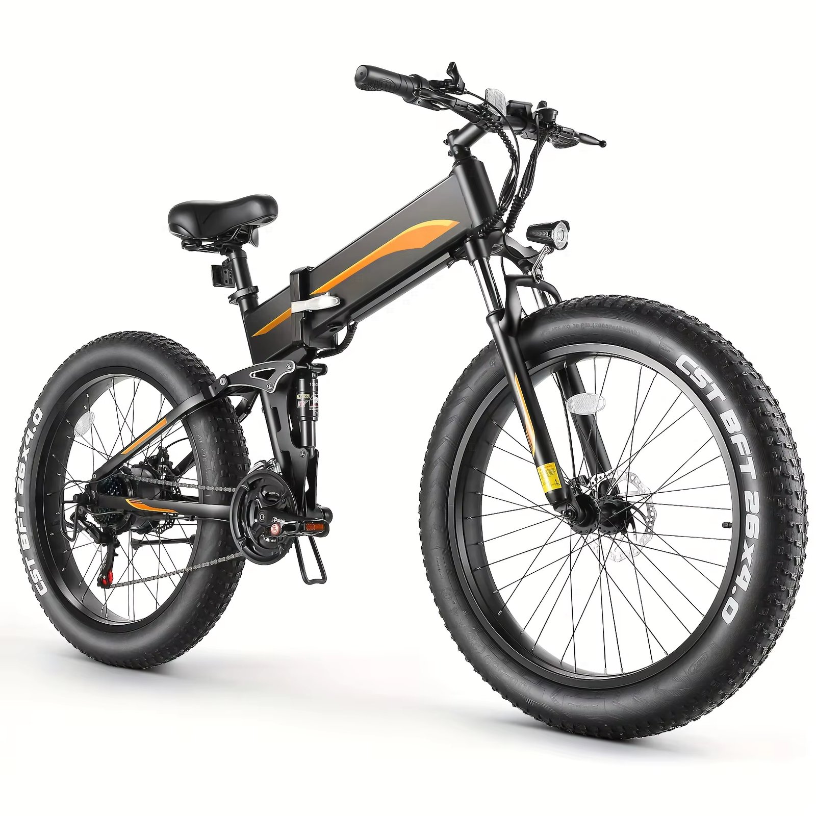 26" x 4.0 Fat Tire Ebike for Adult with HIgh Speed 500W Brushless Motor, 48V 10Ah Foldable Electric Bicycles, 20MPH EBike