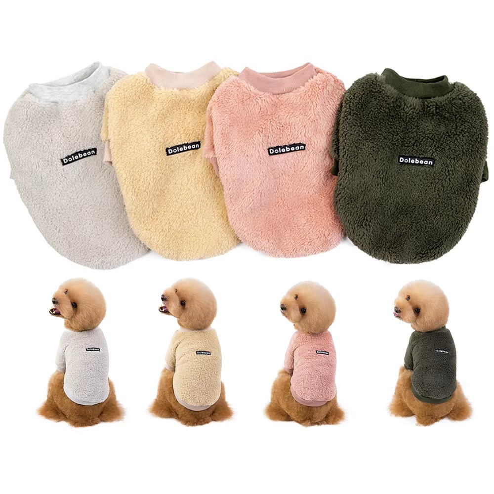 Luxury Designer Dog Clothes for Small Large Dogs French Bulldog Winter Clothes Warm Plush Dog Sweater Clothes Pitbull Pug York