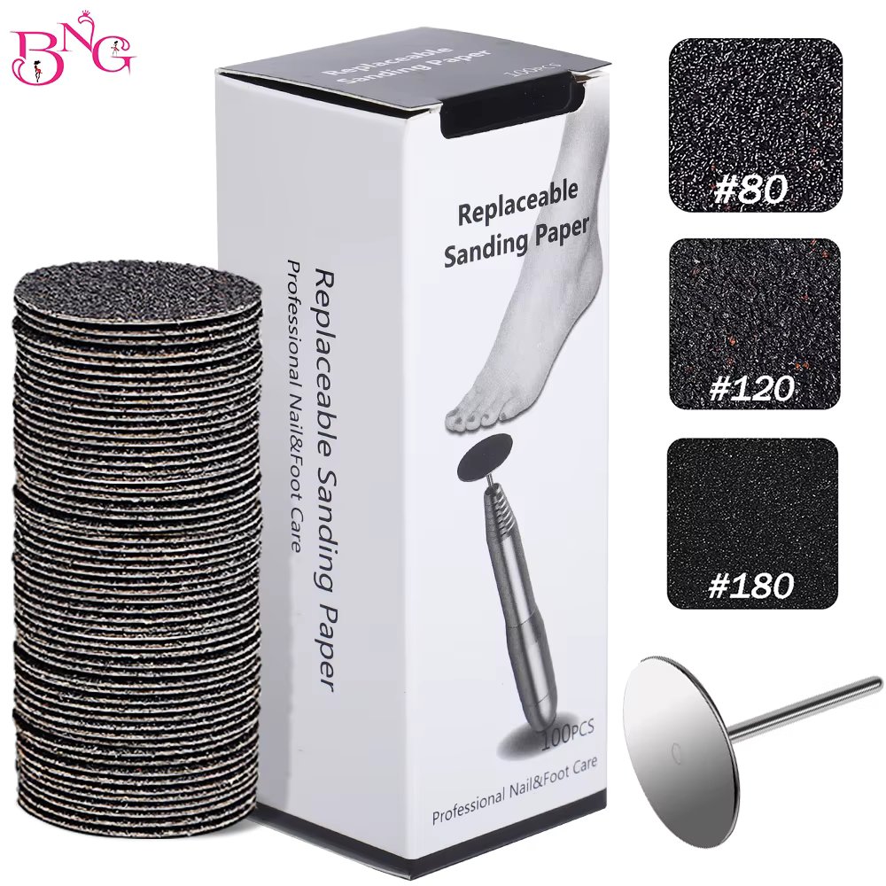 Disc For Pedicure Nozzles Disk Cuticle Remove Electric Foot File Callus Hard Dead Skin Pedicure Tool Replaceable Sandpaper