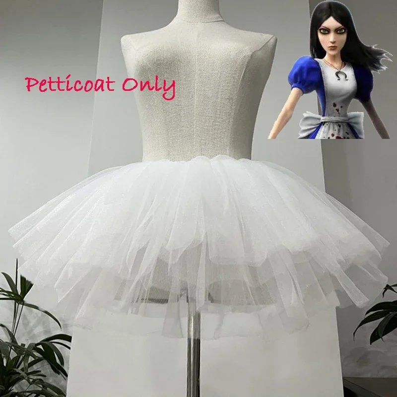 Alice Madness Returns Cosplay Costume Halloween Maid Apron Dress Wig Horse Necklace Women Anime Carnival Party Dress Plus Size