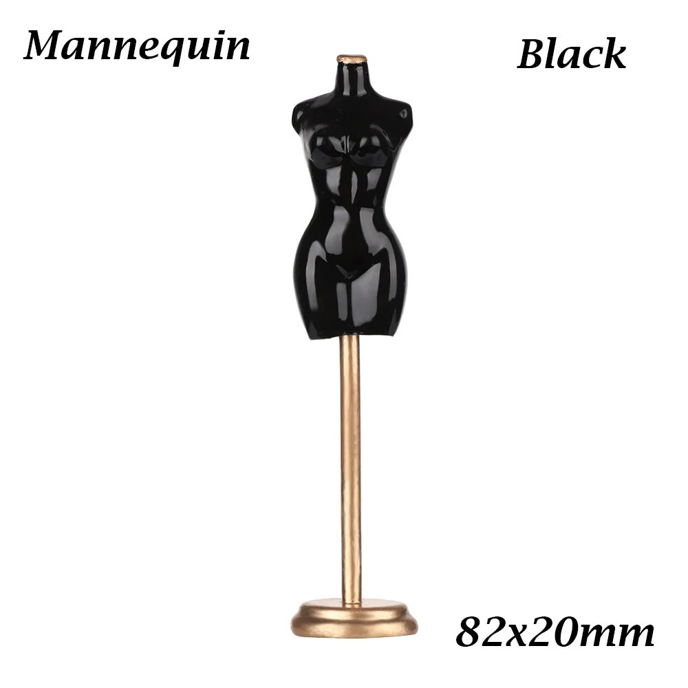 1:12 Dollhouse Mini Mannequin Ruler Set Simulation Humanoid Model Evening Dress Props Decor Miniature Accessories Children Toys
