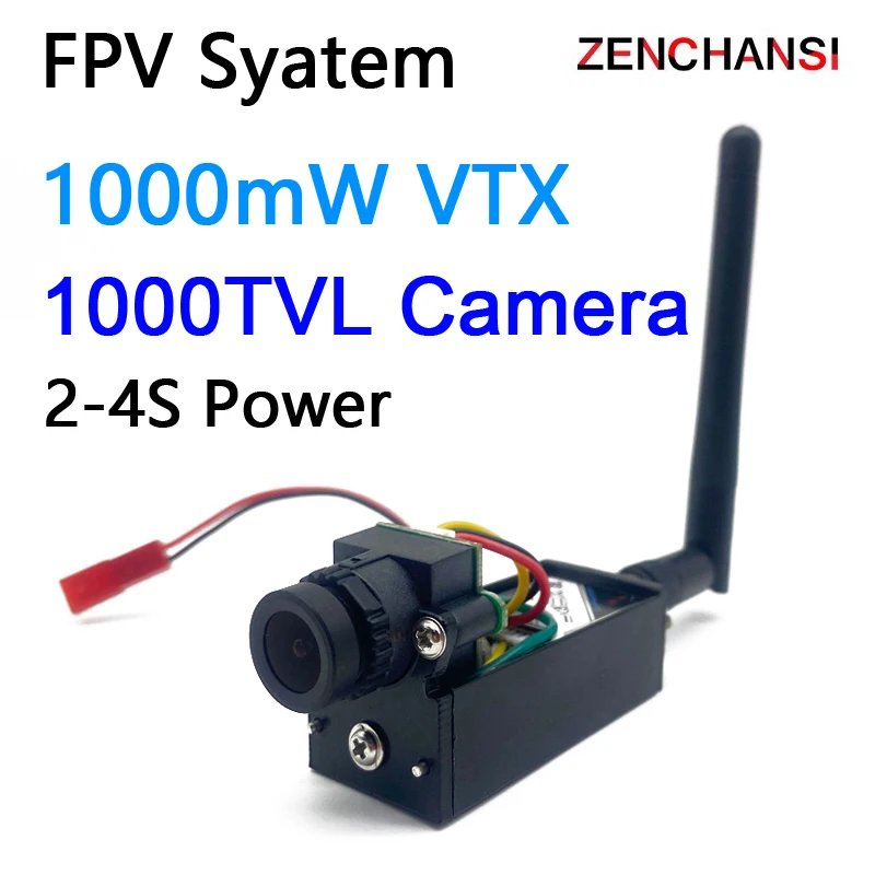 Ready to use 5.8G 48CH FPV VR Goggles Monitor 480p with 1000mW VTX Transmitter and CMOS 1000TVL FPV Camera for RC Playing Part
