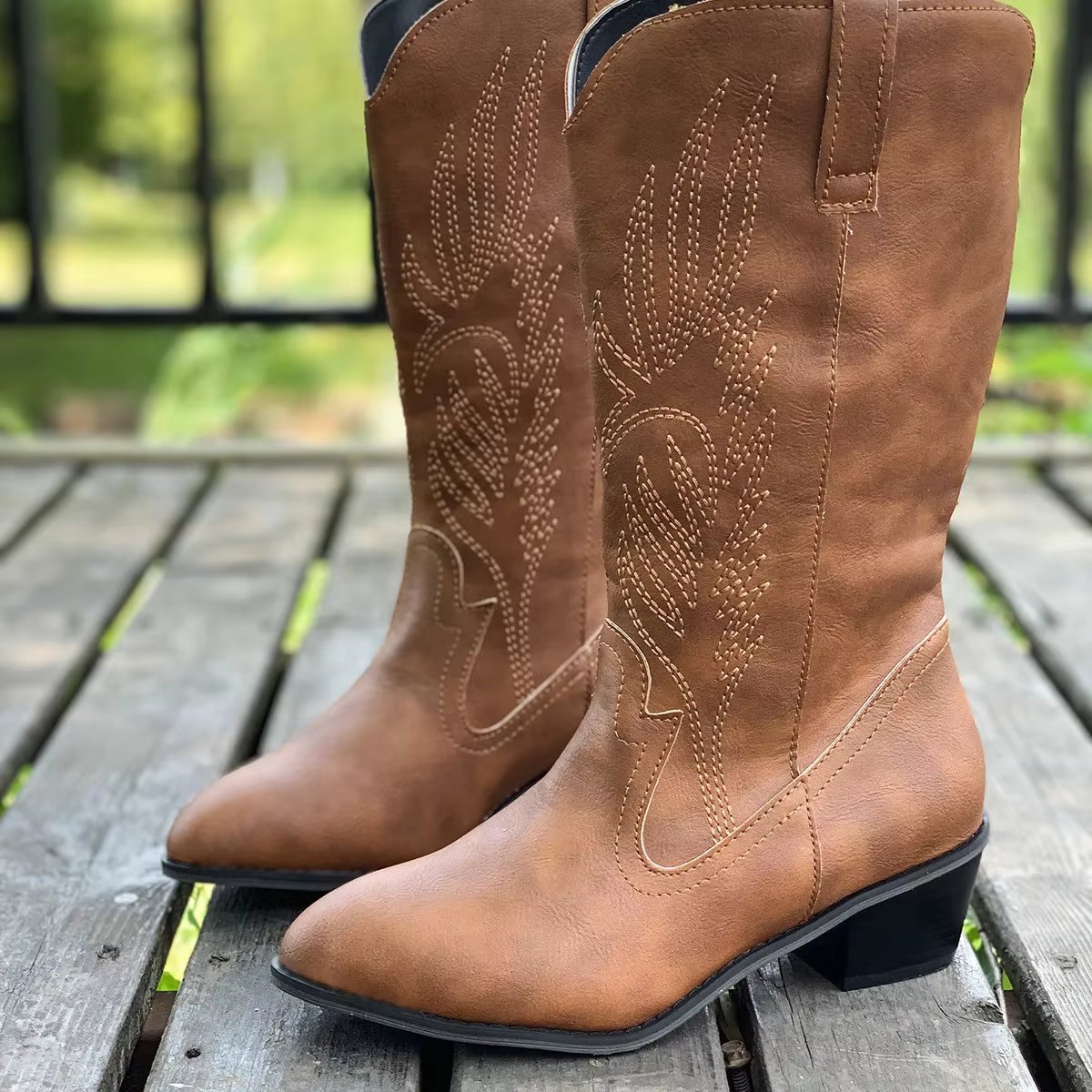 Winter Punk Boots Fashion Slip on Shoes Ladies Elegant Thick Sole Long Knight Boots Wester Cowboy Boots Goth Boots for Women