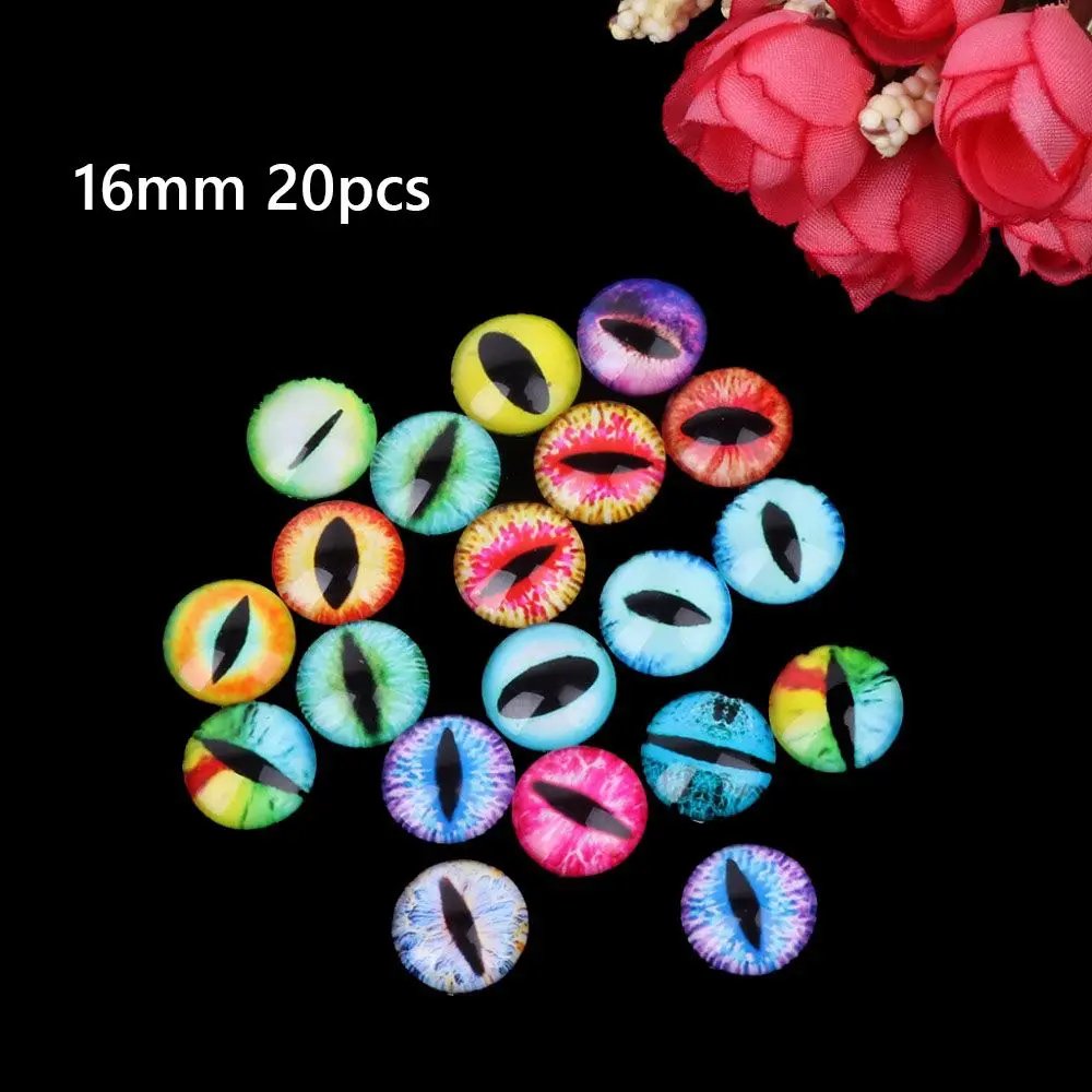 20pcs New Toy Dinosaur Accessories DIY Crafts Glass Dolls Eyes Eyeballs Time Gem
