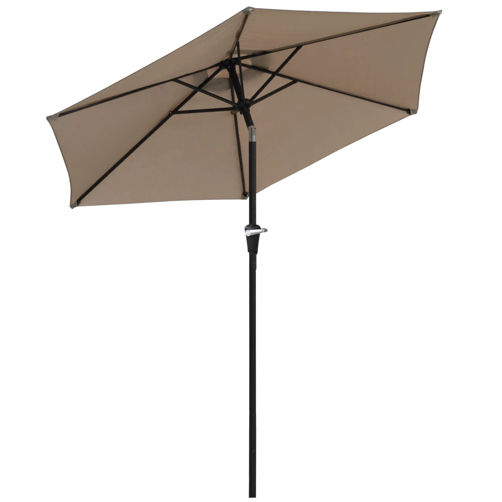 Outsunny garden umbrella Ø 230x216 cm tilt terrace Parasol adjustable angle opening Manual waterproof Patio pool