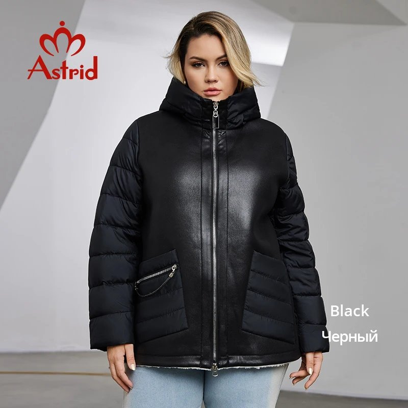 Astrid Plus Size Winter Jacket Women Stitching Design High Quality Fashion Women's Parka Warm Plush Fur Coat Female Hooded 20197