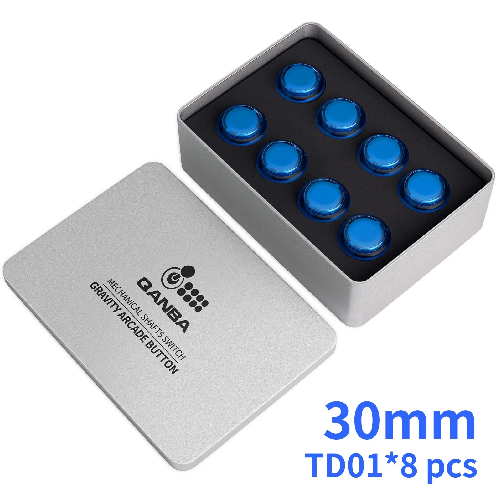 Qanba Gravity KT Arcade buttons Mute snap-in button Multiple trigger stroke adjustments 30mm Arcade Joystick DIY Parts (8Pcs)