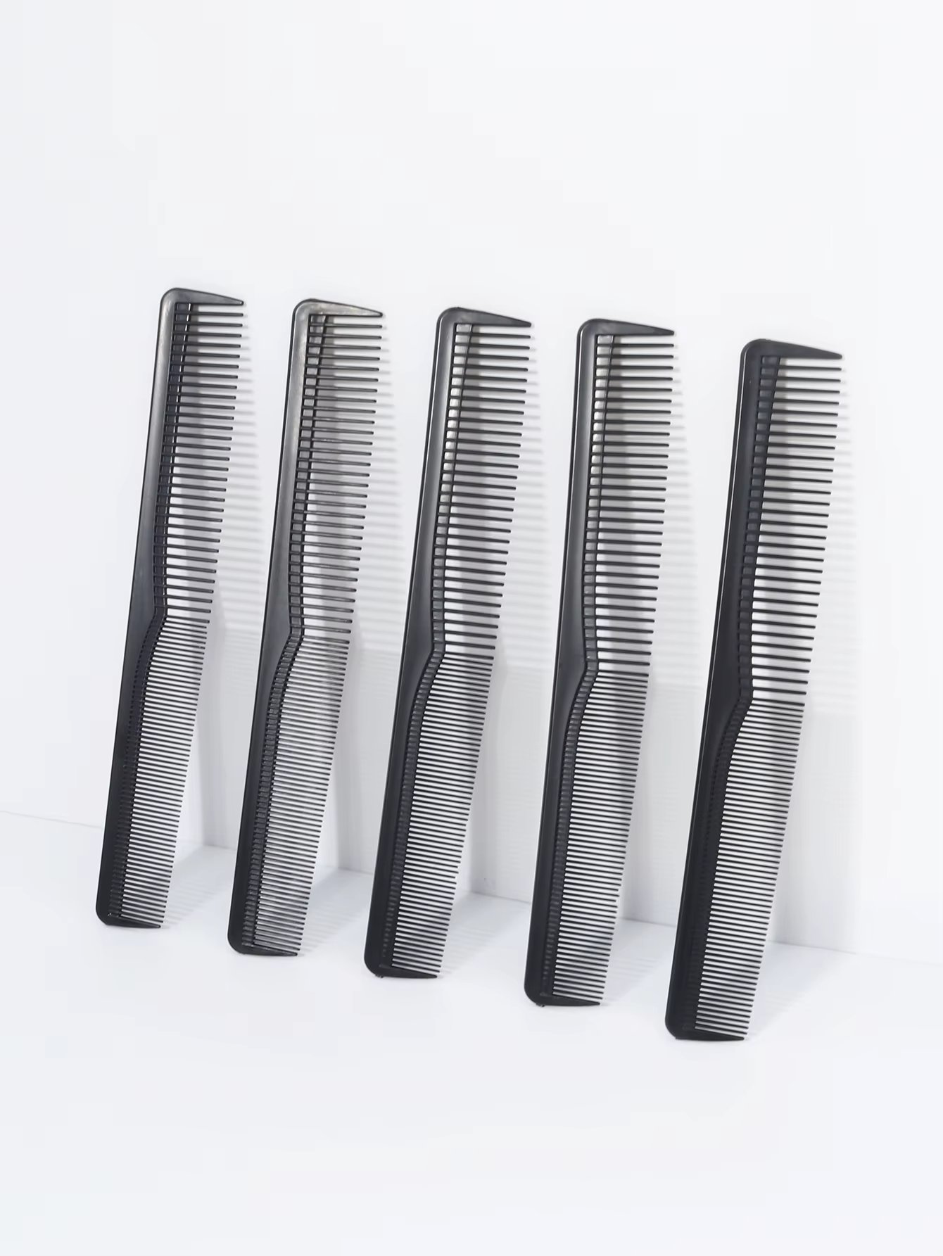 5pcs carbon fiber cutting comb, anti-static and heat-resistant, double-sided hair comb, suitable for all hair types