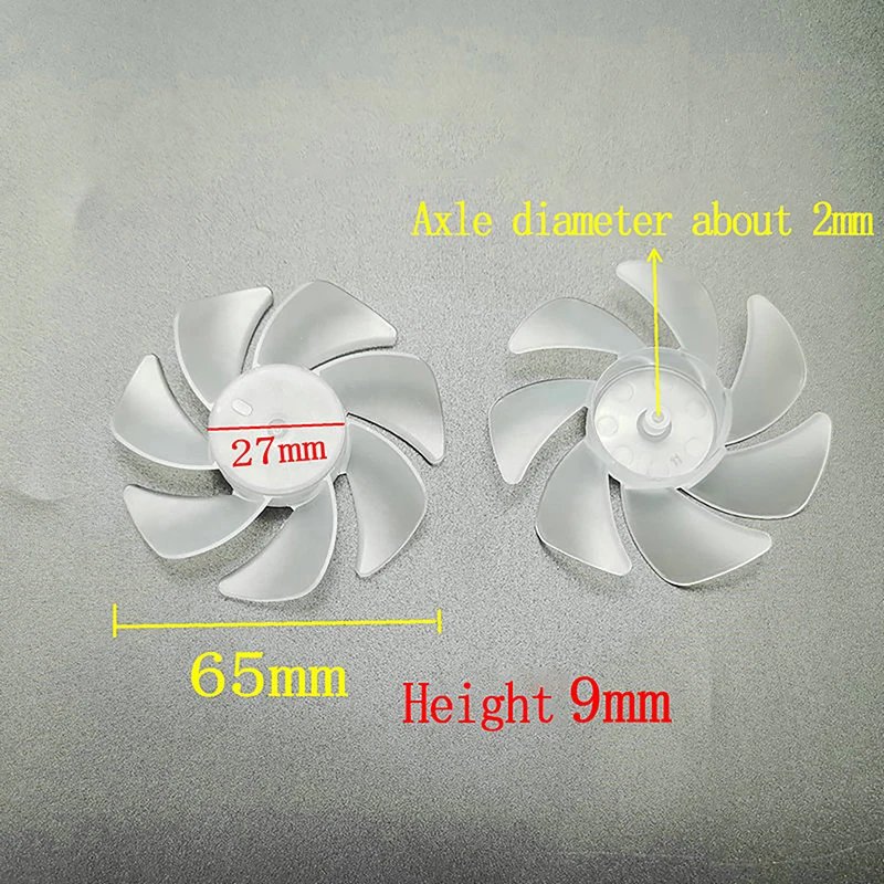 1 Pc Transparent Plastic Fan Blades Hair Dryer Universal High-power Motor Fan 7 Blades Fan Blade Replacement 35mm/42mm/50mm/65mm
