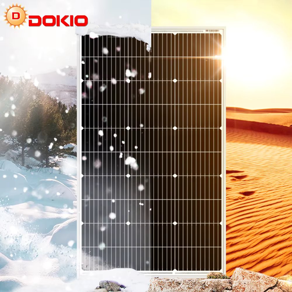 Dokio 18V 100W  Rigid Waterproof Solar Panel Set Controller for Home Charging 12V Car Battery Monocrystalline China