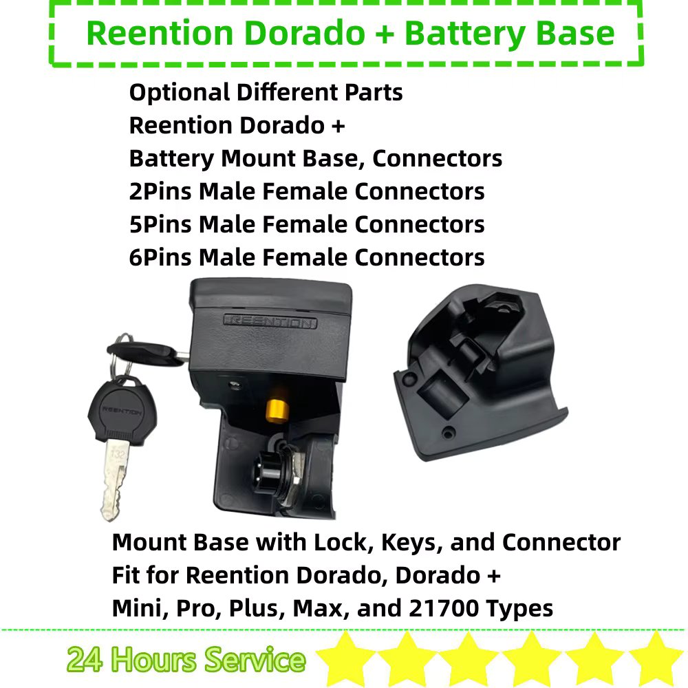 Reention Battery  Connector Dorado Battery Plug Connector Bottom Mounting Base Mount Connector Dorado Max Plus Pro Mini 21700