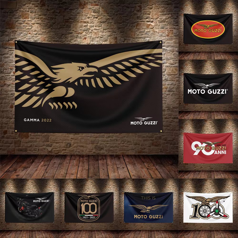 3x5 Ft Moto Guzzi Motorcycle Flag Polyester Printed Motorcycles Flags for Garage Decor