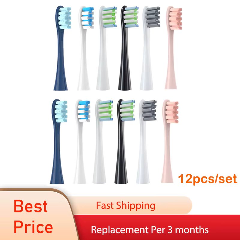 12PCS Replacement Tooth Brush Heads For All Oclean X/ X PRO/ Z1/ F1/ One/ Air 2 /SE Sonic Soft Electric Toothbrush Cleaning