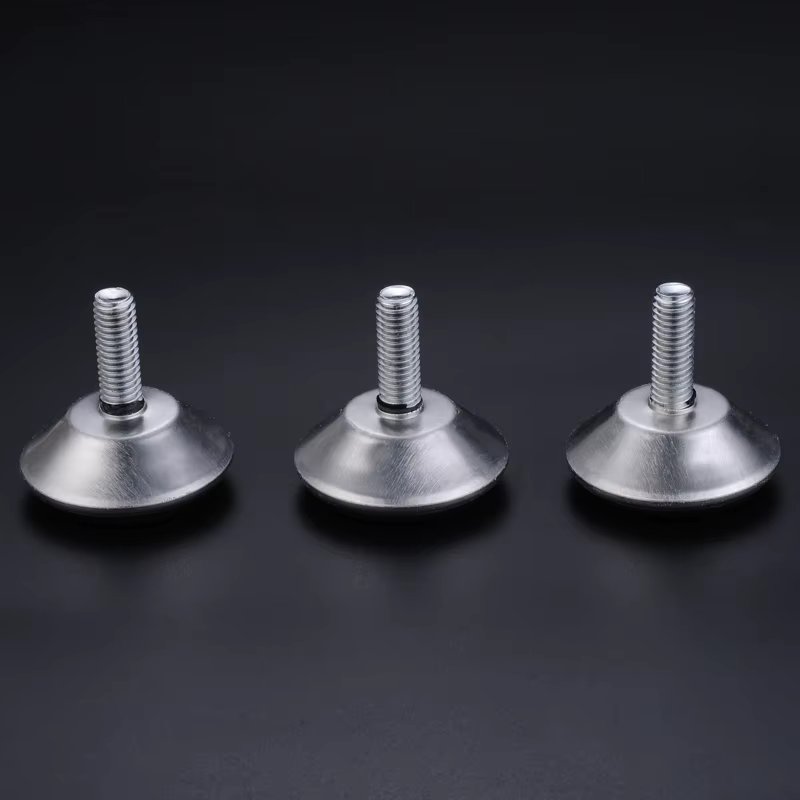 4Pcs Steel Rubber Furniture Legs Anti-slip Base Table Cabinet Leg Pad Adjustable Leveling Feet Leveler Screw 13mm-27mm