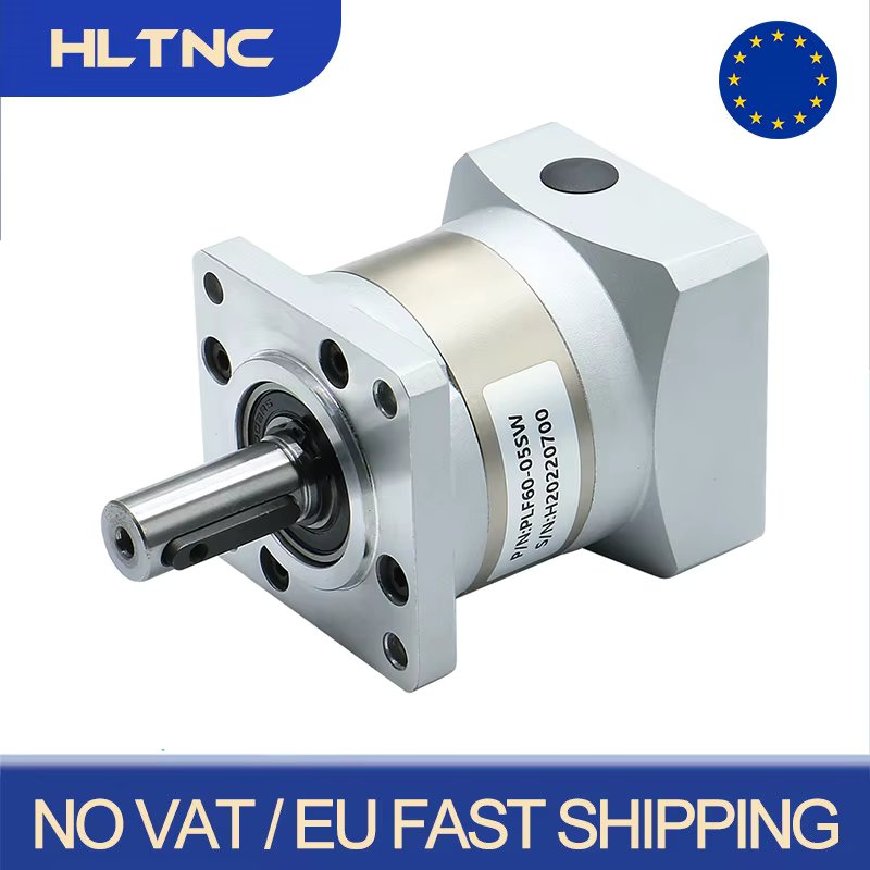 HLTNC SPLF60 Low Backlash 14mm Input Output Planetary Reducer Gearbox For CNC 60 ST 400W 600W Servo Motor With Ratio 4:1 5:1 10