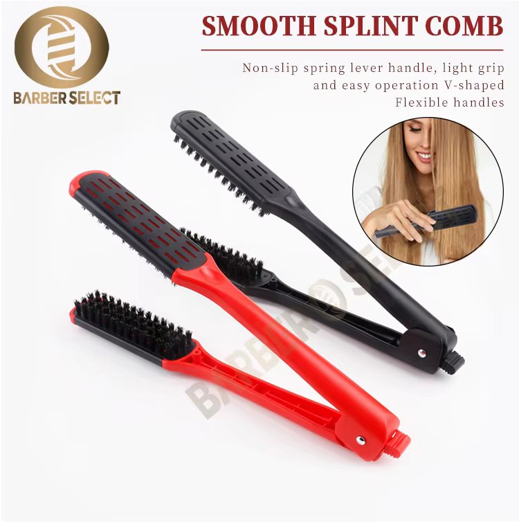 New Splint Comb V Shape Hair Straighten Comb hair styling tools Flat Brush Nylon Bristles Double Sided Brush For All Hair Types
