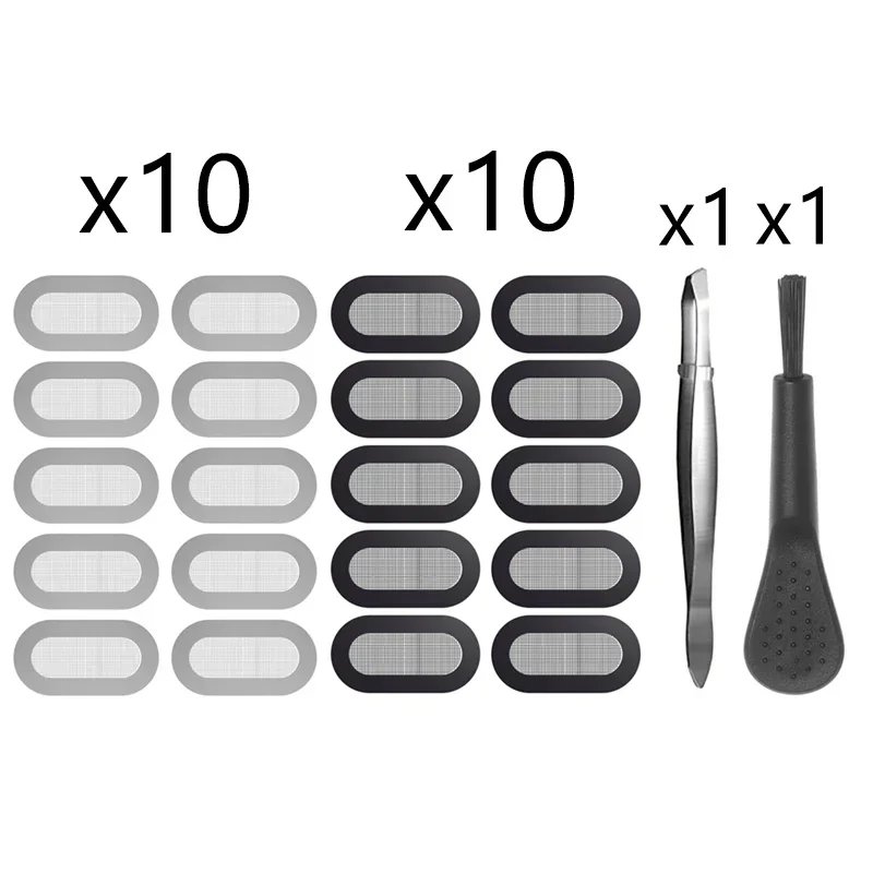 22Pcs Black Silver