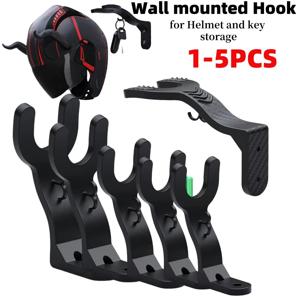 Kitchen Cabinet Shelf Wall Mount Hooks Motorcycle Helmet Hook Racks Helmet Display Hanger Stand Wall-Mounted Storage Holder
